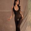 Elastisk Gjennomsiktig Sexy One-Piece Undertøy Nettklær Body Suit Strømper Undertøy Ryggløst skrittløst undertøy