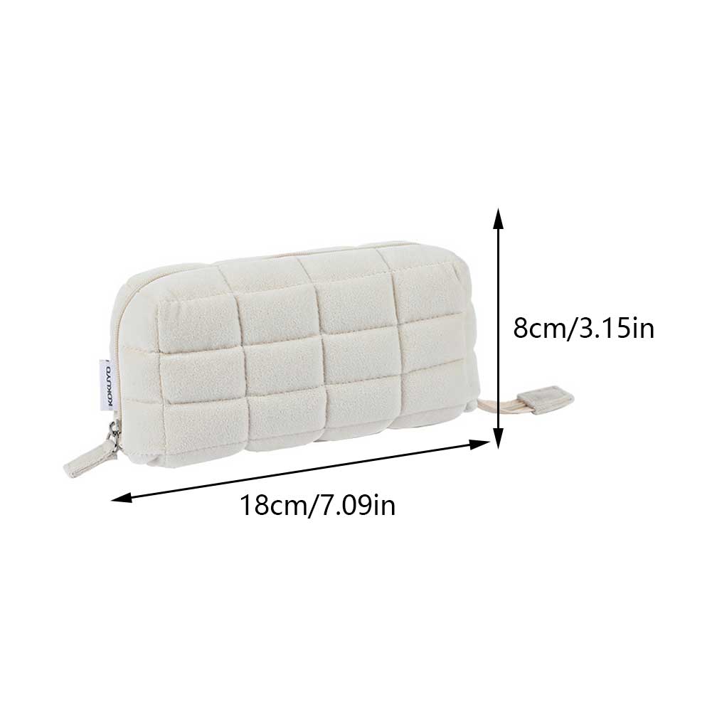 3-1 Stück Make-up-Organizer-Tasche mit großer Kapazität Kissenform Federmäppchen Multifunktionale gesteppte Reise-Toilettentasche für Reisen im Freien