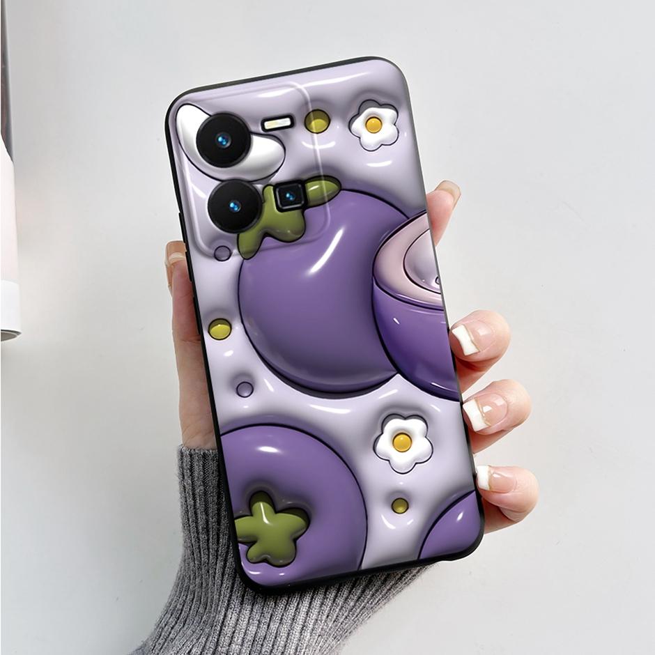 For vivo Y35 4G Protective Case For vivo Y35 4G Fashion Cartoon Phone Cases For vivo Y35 4G Beautiful Painting Back Cover Coque