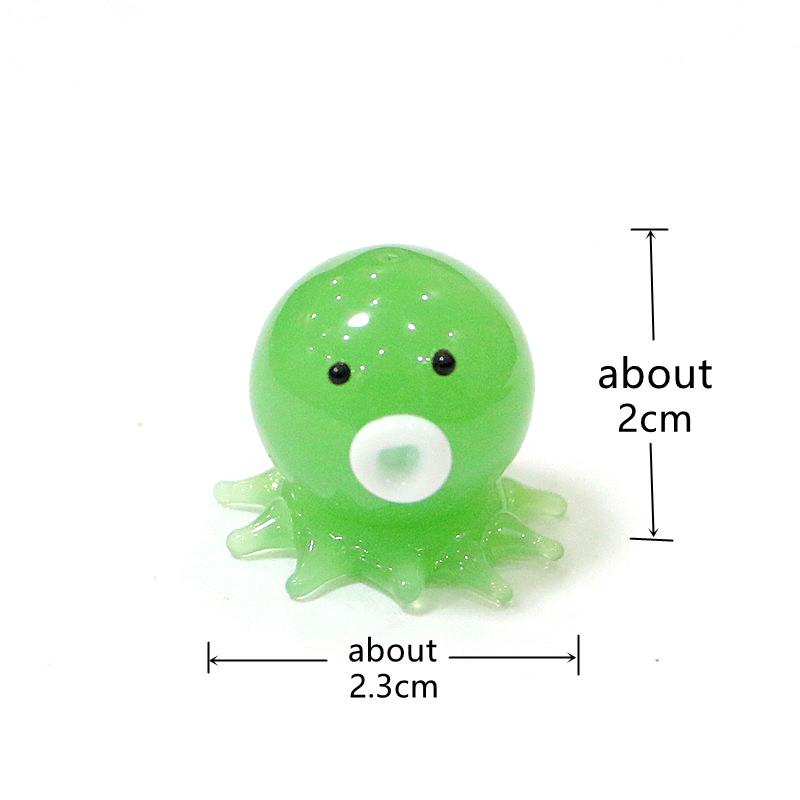 Mini Glass Animal Figurines Cute Snail Dolphin Octopus Whale Pig Cat Crab Duck Sea Turtle Rabbit Ghost Demon Hedgehog Ornaments