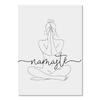 Namaste Definition Canvas Painting Nude Line Wall Art Picture Yoga Zen Black White Posters and Prints for Living Room Home Decor