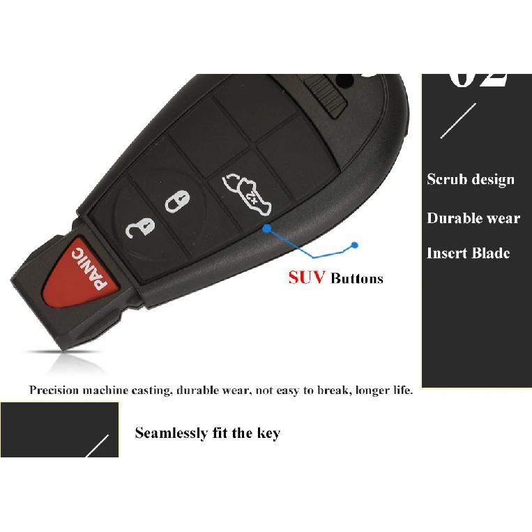jingyuqin GQ4-53T 433MHz 4A Chip Fobik Remote Car Key fob for For Dodge RAM Jeep Cherokee Sport KL Chrysler Town & Country 2014+