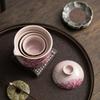 Handmade Pink Ru Kiln Tea Set Portable Ceramic Kung Fu Teacup Teapot Teaware Outdoor Travel Teaset Accessories Decoration Gift