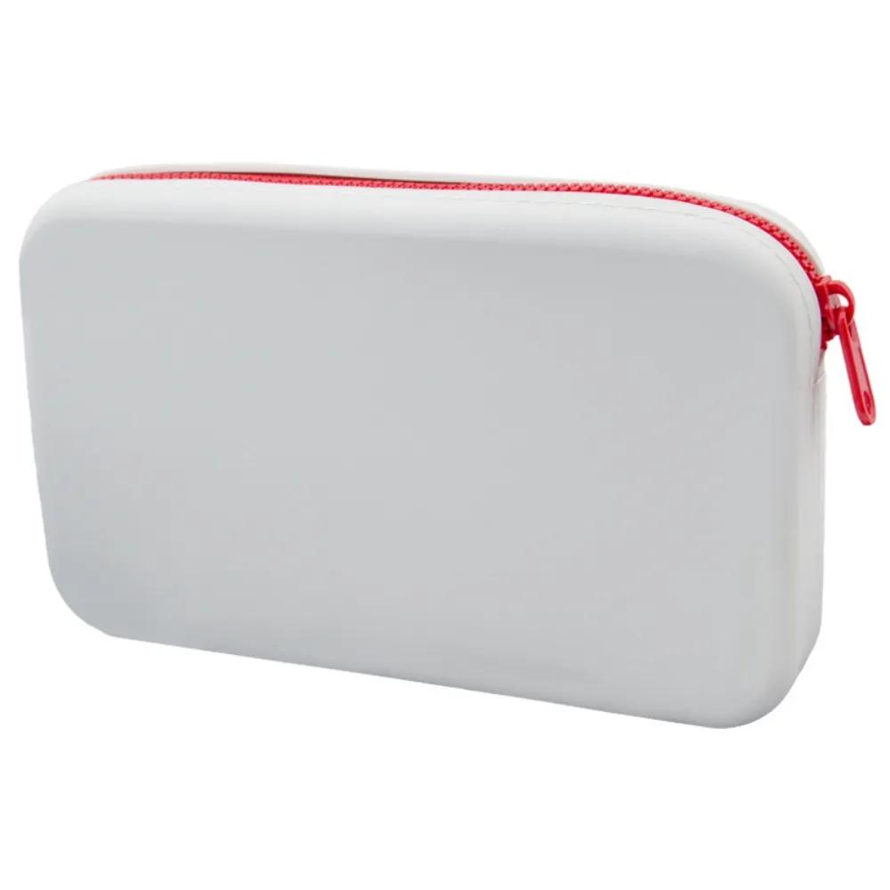 Storage Pouch Square Cosmetic Storage Bag Silicone Waterproof Makeup Pouch Large Capacity with Zipper Makeup Brush Holder