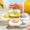 3st Sugkopp Spinner Leksak Baby Bad Roligt Spel Pedagogiska leksaker För Barn Flickor Pojkar Spädbarn Sensorisk Stress Reliever Present