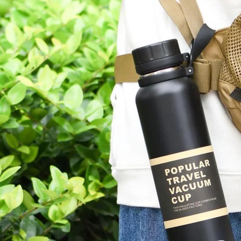 650ML 850ML 1100ML Thermos Doppel Edelstahl Sport Vakuum Glaskolben Outdoor Klettern Fitness Thermische Flasche Tee Isolierung tasse