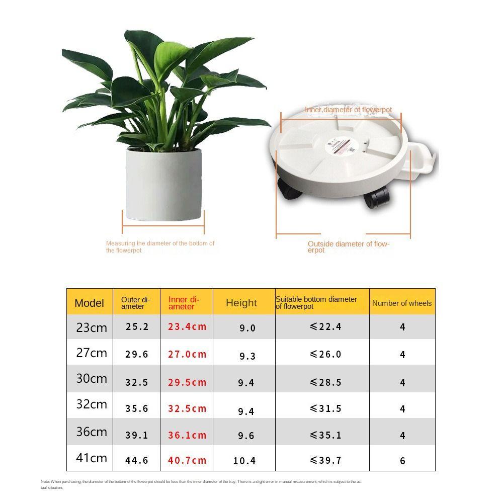 Heavy Duty Universal Wheel Mobile Base Non-Slip Rolling Plant Tray Plants Holder  Balcony Yard