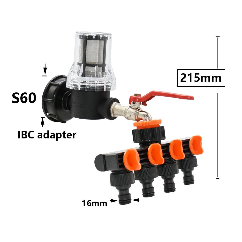 1/2 3/4 1 Inch Watering Filter For IBC Tank Tap Adapter S60 Ton Barrel Joint Garden Irrigation Aquarium Pump Water Gun Strainer