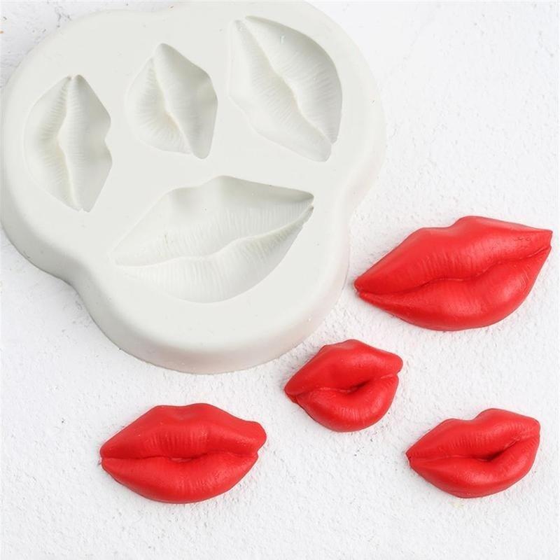 New Creative Design Lips Shape Sugar Mold Fondant Silicone Cake Mold Cake Decorating Tool Suitable Home Kitchen Supplies