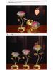 Lotus Lantern Copper Alloy Seven-Color Offering Lamps - Pair