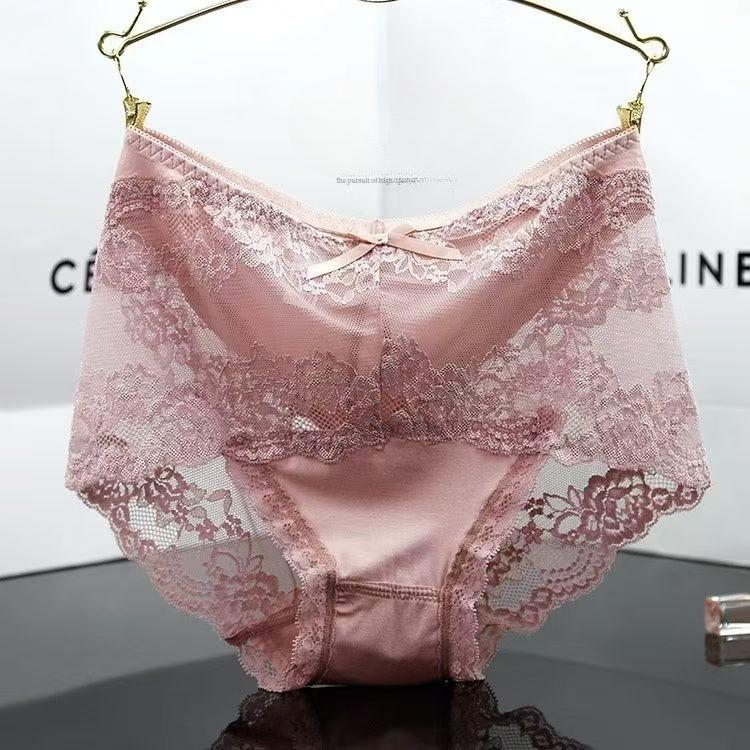 Fashion Summer Transparent Lace High Waist Sexy Underwear Comfortable Breathable Soft Skin Friendly Women's Triangle Panties