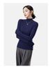 Women's Wool Semi-High Neck Long Sleeve Top - Antibacterial, Slimming, Warm, Versatile for Autumn and Winter