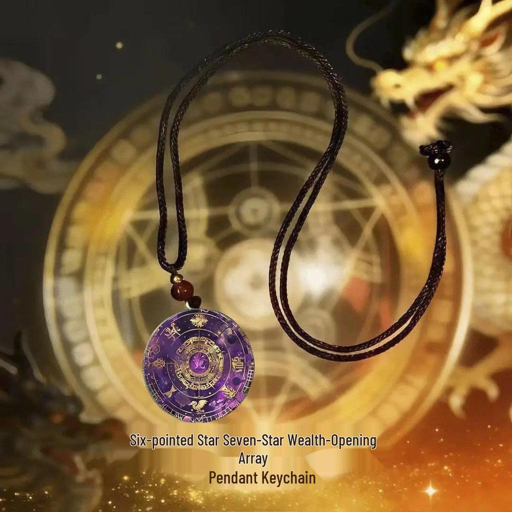 Nine Sons Wealth & Fortune Pendant: Eight Directions Prosperity & Noble Attraction Charm