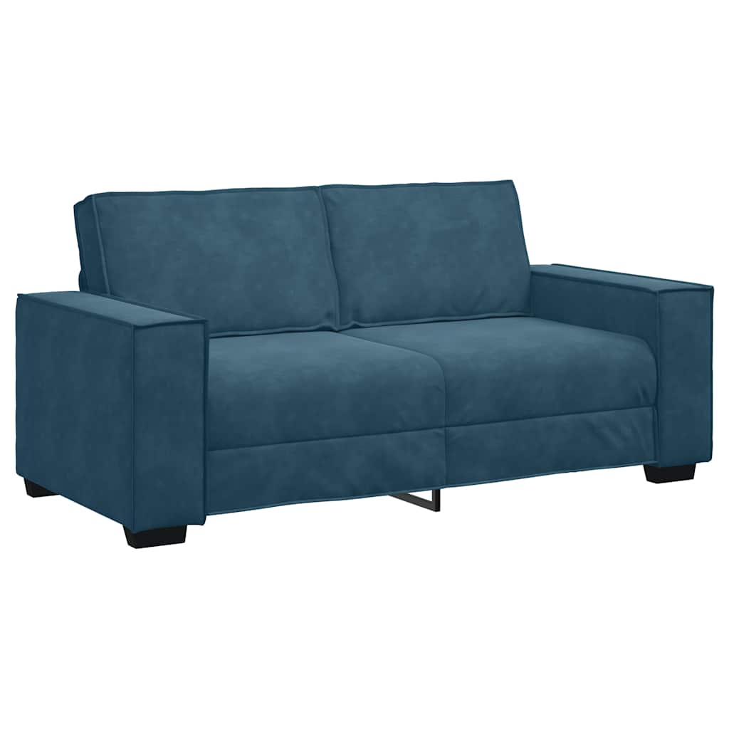 2 Seater Sofa Blue 180 X 78 X 84 Cm Velvet