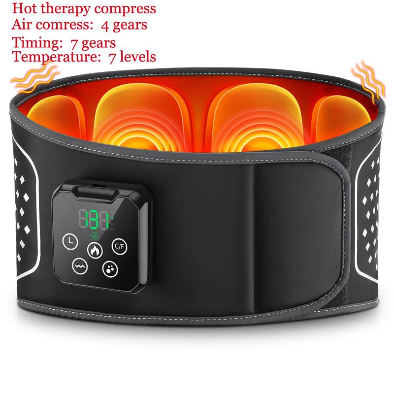 Electric Back Massage Hot Compress Waist Massager with Controller Heating Vibration Airbag Lumbar Support Relaxing Waist