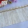 Wholesale 12M Long Fringe Polyester Yarn Gold Thread Tassel Lace Trim Ribbon Sew Latin Dress Garment Curtain DIY Accessories