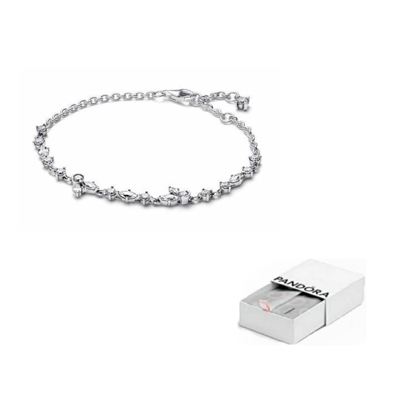 Pandora 925 Sterling Silver Synthetic Cubic Zirconia Bracelets Women's 592631C01
