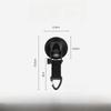 2PCS Black Suction Cup Hooks Reusable Tarp Securing Suction Cup  Travel Load Fastening