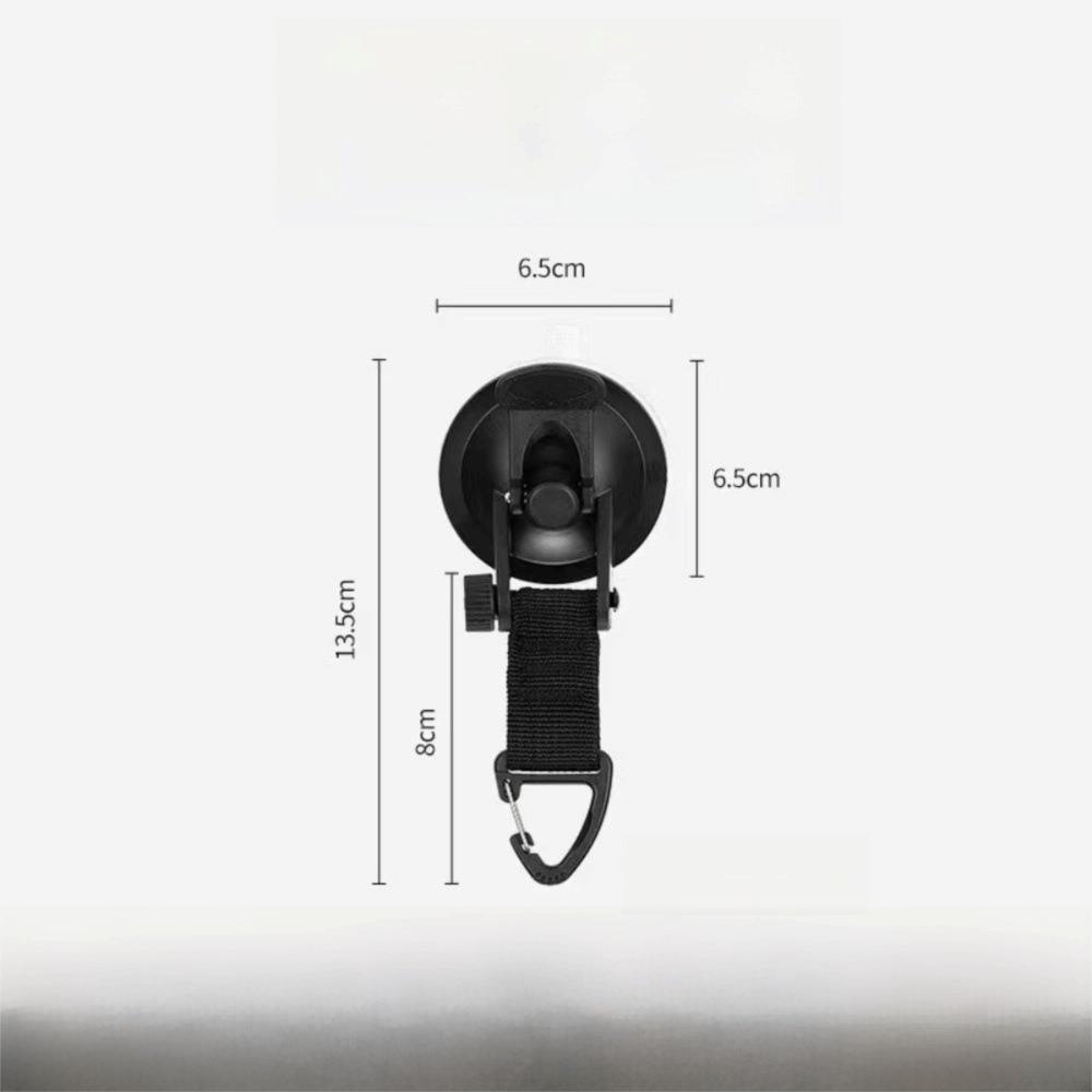 2PCS Black Suction Cup Hooks Reusable Tarp Securing Suction Cup Travel Load Fastening