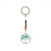 Temu Natural Crystal Colorful Stone Tree Of Life Keychain Bag Pendant Pendant Chakra Keychain K01