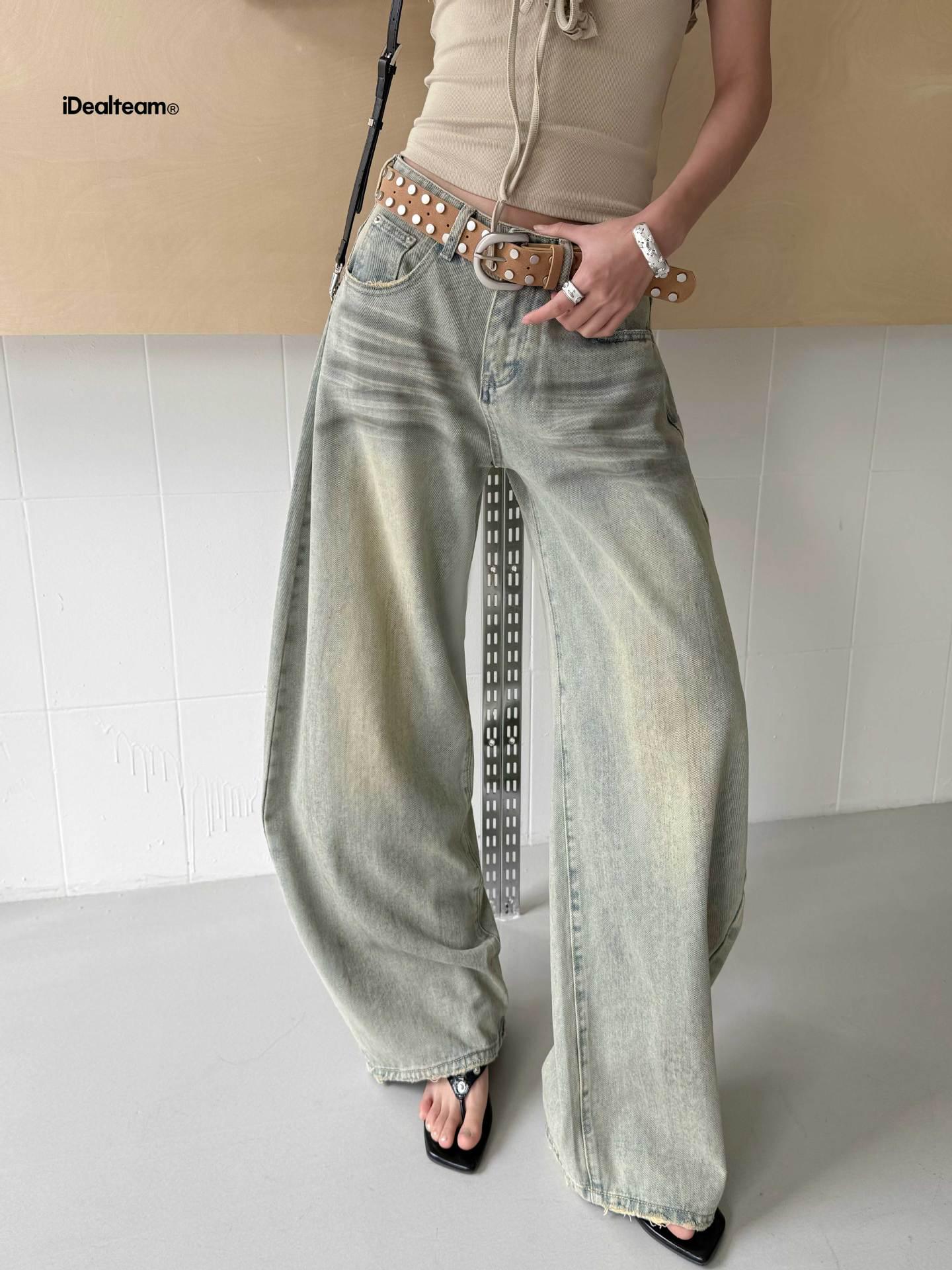 INSS Women s Spring 2026 Retro Washed Loose Jeans #91179 Large