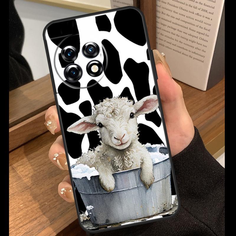 Highland Cow Sunflower Cute Case For OnePlus 15R 13R 13T 12R 15 13 12 11 10 Pro 10T Nord CE 3 4 Lite N20 N30 Nord 5 Cover