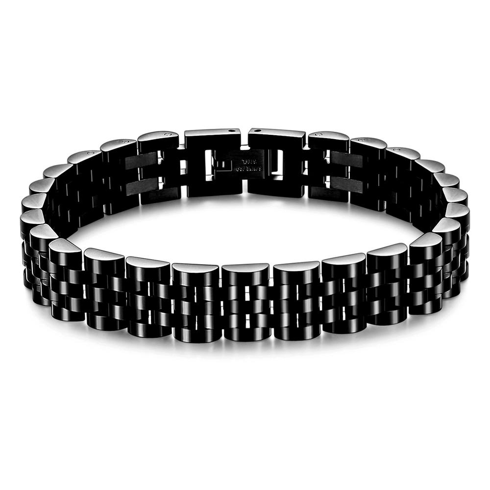 Trendy Minimalist Stainless Steel Gold Color Plated Watch Strap Bracelet for Women/Men Jewelry Gifts Couple Bracelet
