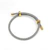 10Pc Luxury Multicolor Fashion Adjustable Bracelet Stainless Steel Wire Waterproof Rope Bracelet Men Women Jewelry Accessories