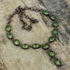 Faceted Green Amethyst Necklace Electroformed Copper Necklace Adjustable Chain Necklace Handmade Jewelry Gemstone Necklace Gifts for Mother