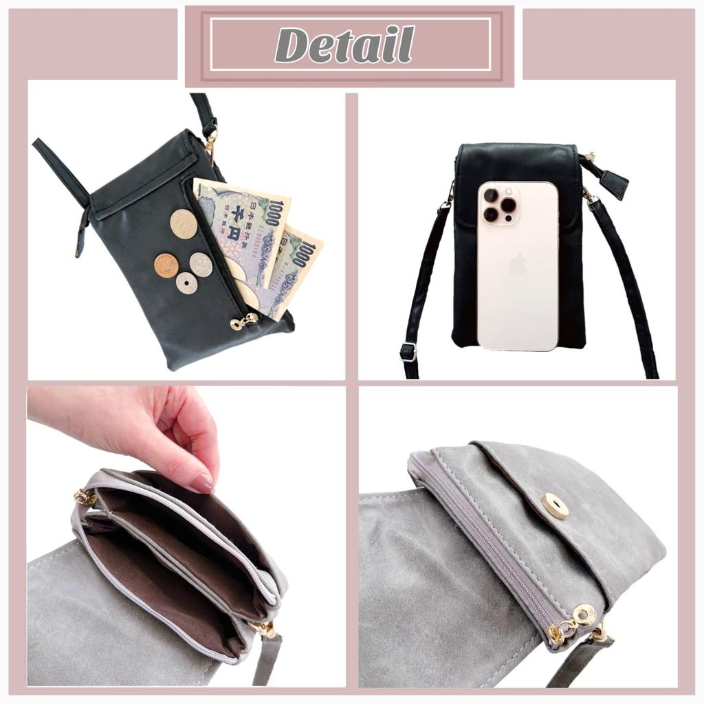 Monlyu Smartphone Pouch, Women's Shoulder Bag, Smartphone Pouch, Mobile Phone Pouch, Crossbody, Multifunctional, VerticalHorizontal Style, Simple