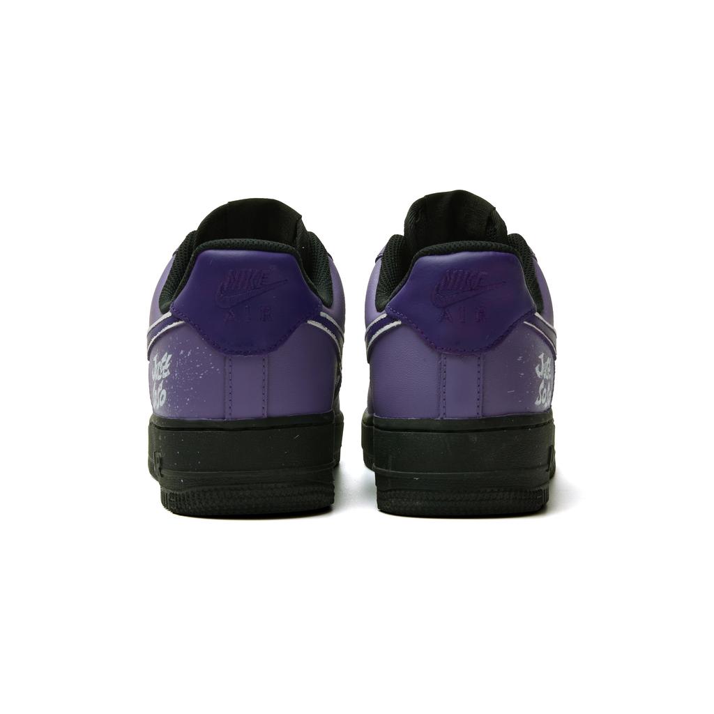 Nike Air Force 1 Slip Resistant Abrasion Resistant Low Top Skateboard Shoes Unisex Black Purple CW2288-001(Team575-)