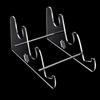 Clear Acrylic Tiers Keyboards Holder Detachable Modern Design Sturdy Platinums Iron Base For Workspaces Organization