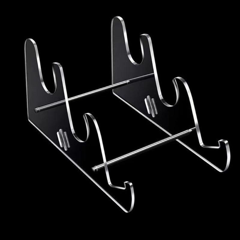 Clear Acrylic Tiers Keyboards Holder Detachable Modern Design Sturdy Platinums Iron Base For Workspaces Organization