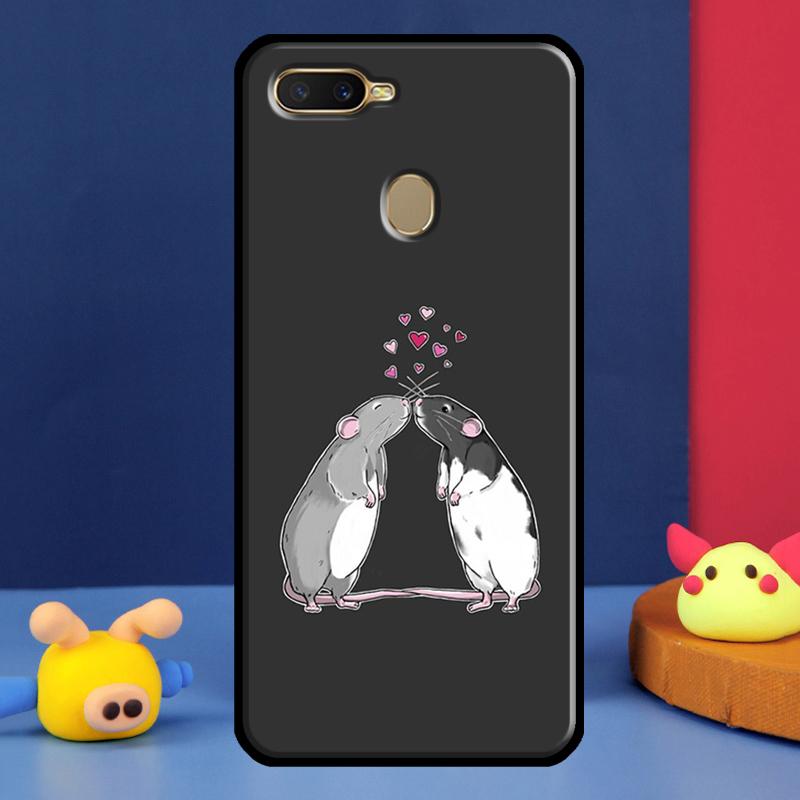 Mouse Rat Case For Oppo A91 A5 A9 A16 A76 A96 A58 A78 A98 A52 A72 A74 A94 A54 S A57 A77 A15 A17 Cover