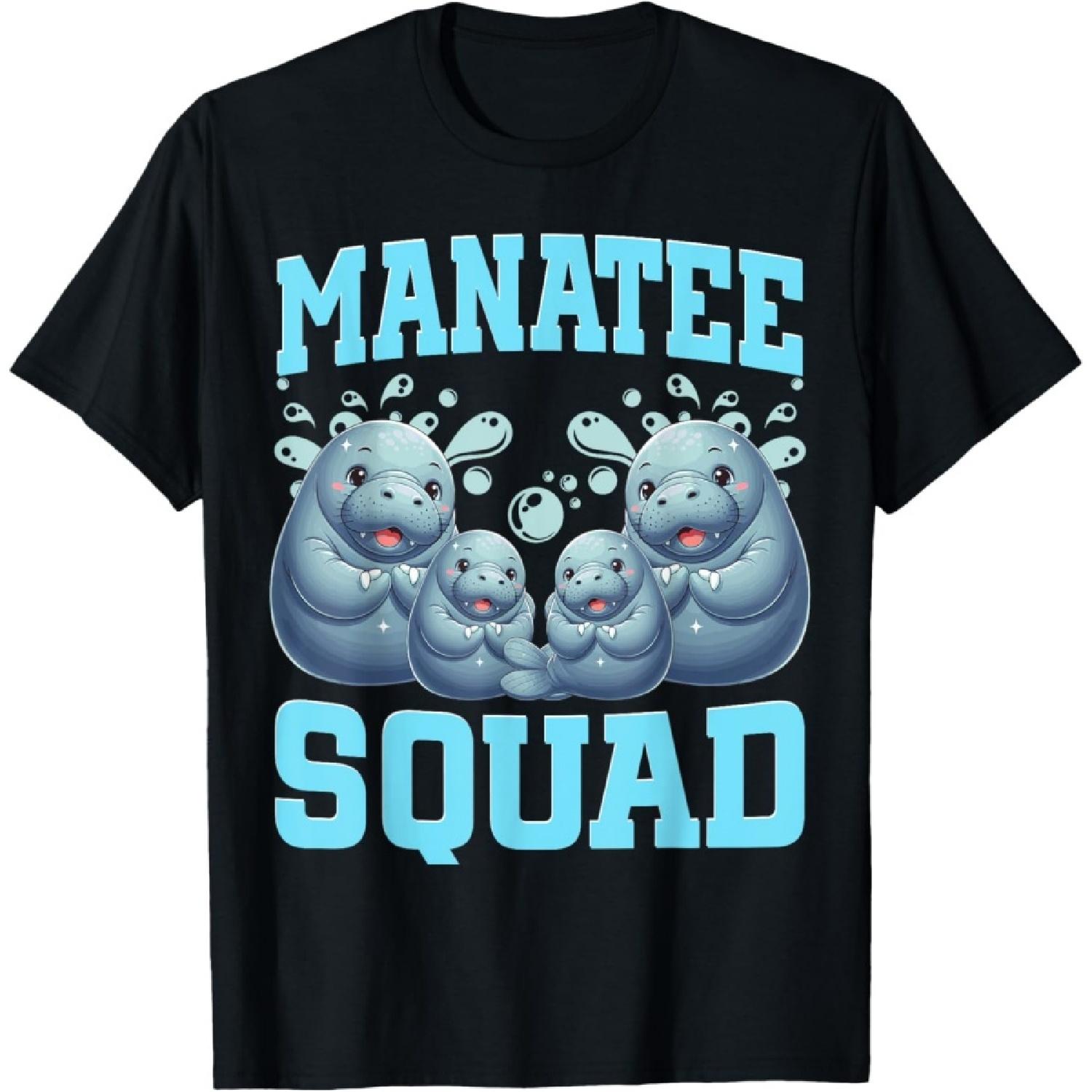 Manatees Lover Sea Cow Ocean Manatee Squad T-Shirt S