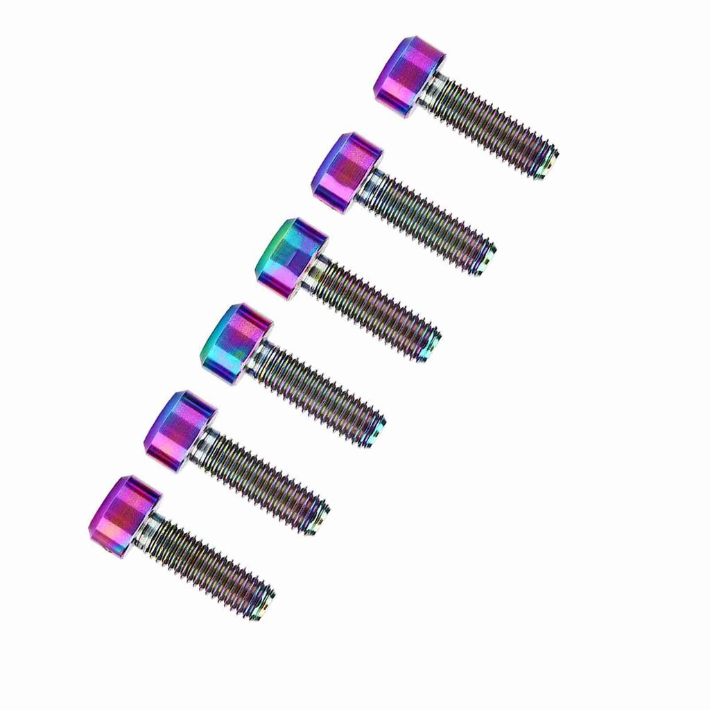 6pcs Set M5*16mm Alloy Bike Fixed Stem S For Mountain Stem ( )