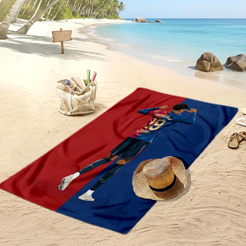 Inter Printed Beach Towel Quick Dry Soft TowelPortable Large Rectangular Beach Blanket for Travel Swimming Pool