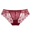 Dámské sexy krajkové průhledné kalhotky trojúhelníčkového střihu s nízkým pasem – Ultratenké, zvedající boky, design s výřezy