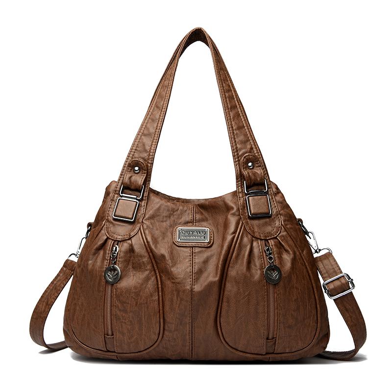 Women's Bag Large Capacity Mother Bag Soft Leather Handbag Shoulder Bag