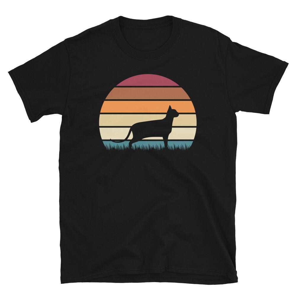 Retro Sunset Kitten Feline Pet Safari Cat Short-Sleeve Unisex T-Shirt