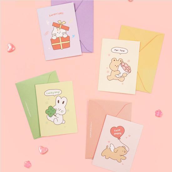 Ocheck hřejivá zpráva mini karta, populární fráze v Koreji