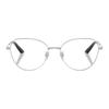 Versace Simple brand logo design metal irregular shape optical glasses women's silver 65979837 VE1313D1001-Silver 55