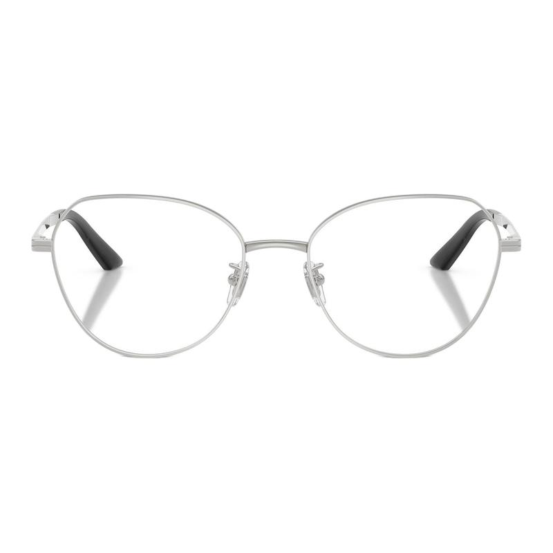 Versace Simple brand logo design metal irregular shape optical glasses women's silver 65979837 VE1313D1001-Silver 55