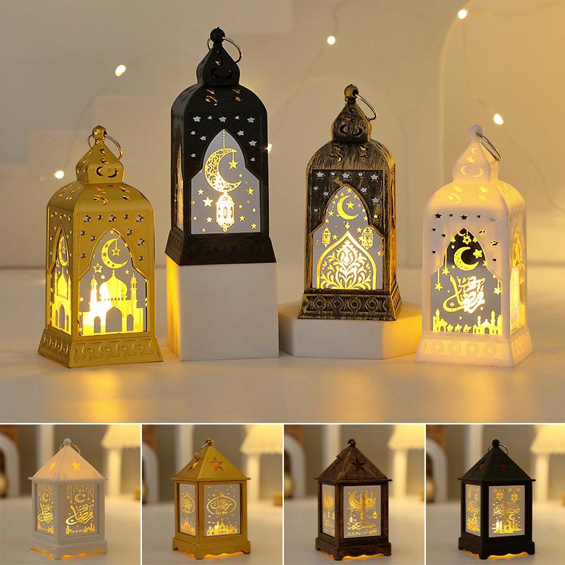 Ramadan Dekorationen Kerzenlampe 2026 Eid Mubarak HängeLaterne Muslimisches Geschenk Ornament Ramadan Mond und Sterne Nachtlicht