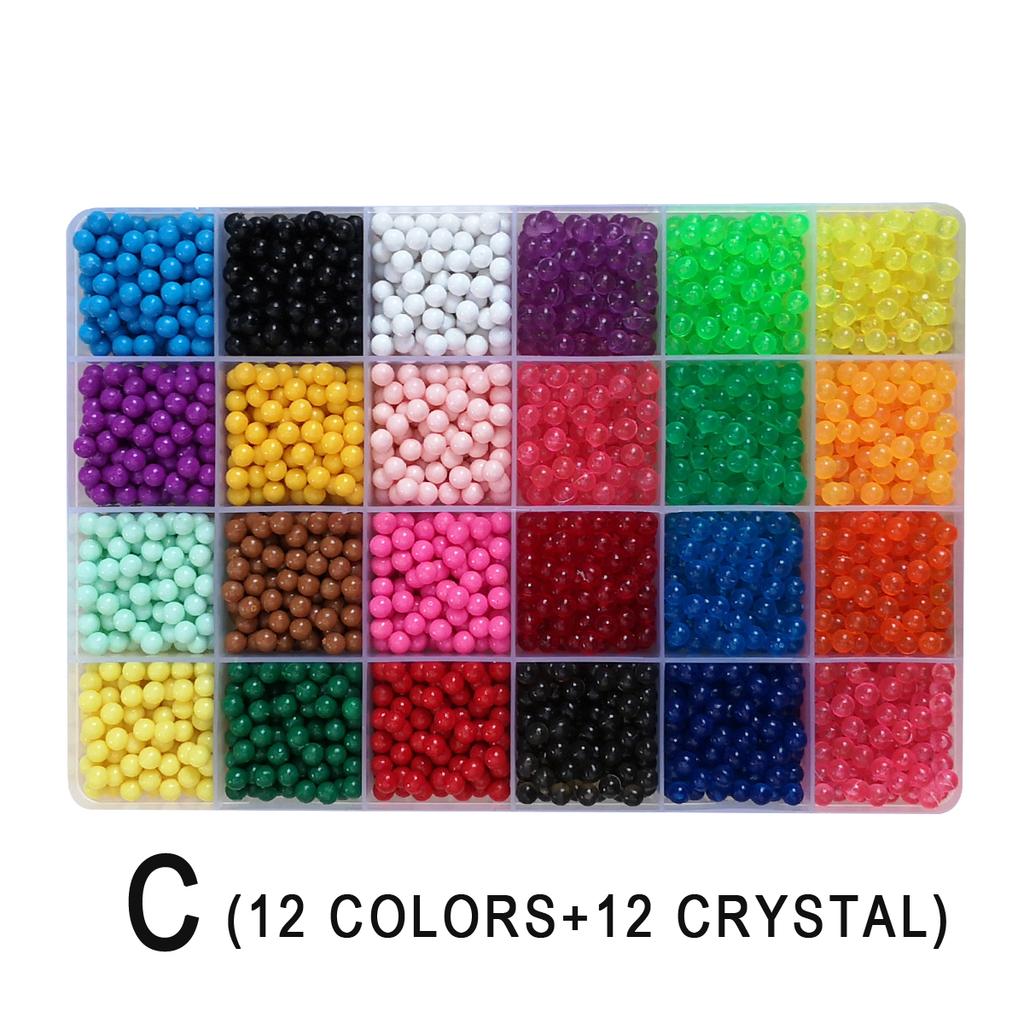 Non-Toxic 24Color/Set Water Magic Sticky Beads Set Puzzle Toys For Kids Children'S Toy Education Brain Children