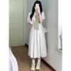 Summer French Bellflower Retro Midi Dress - Waist-Slimming Korean Style for Women & Students