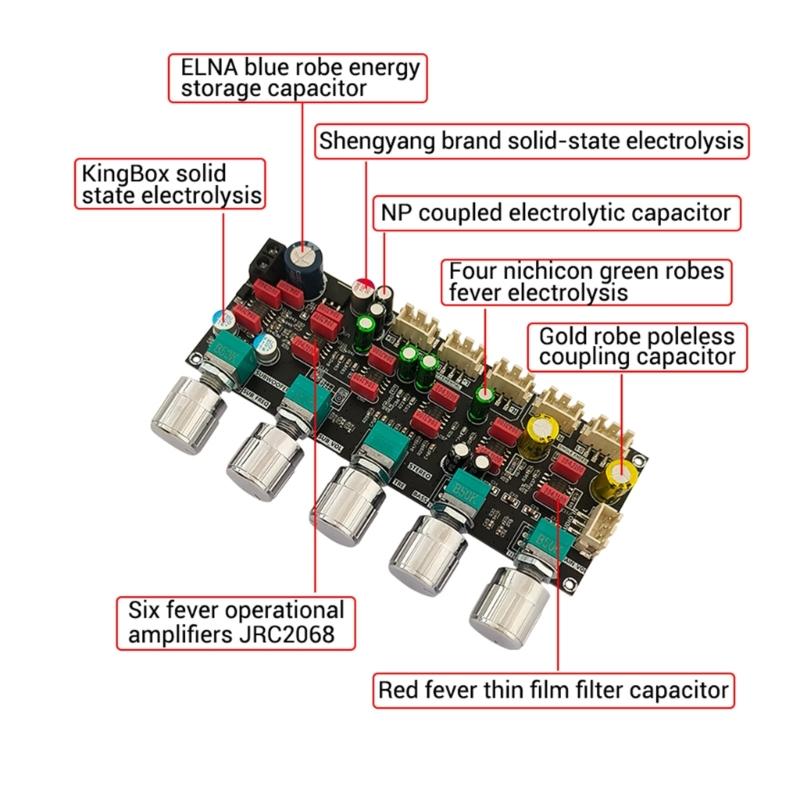 High Quality PRO1 HIFI Preamp Tone Board With Precise Tone Adjustment JRC2068D Chip for Personalized Sound Effects