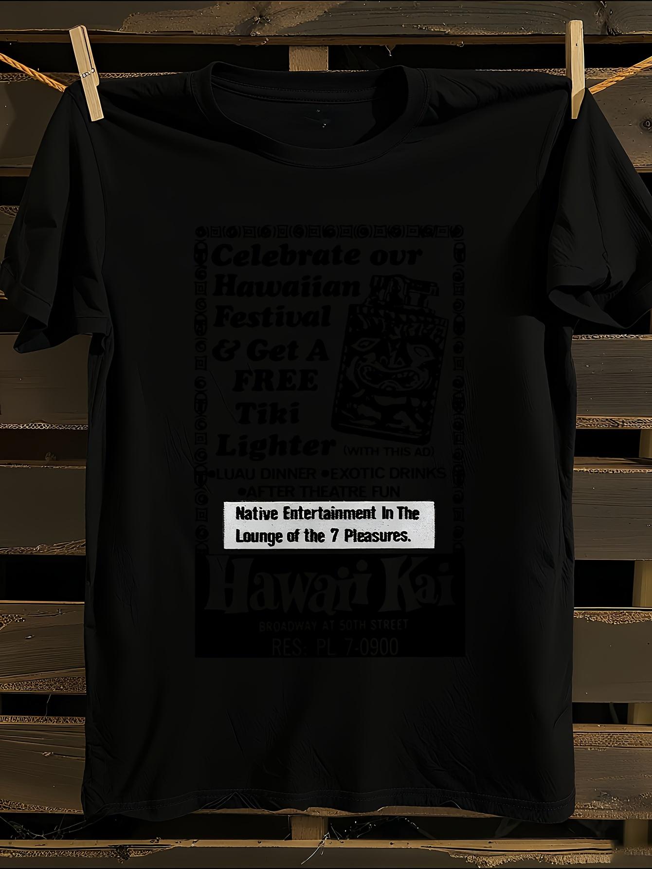 Retro Tiki Bar Hawaiian Luau Tshirt XXL