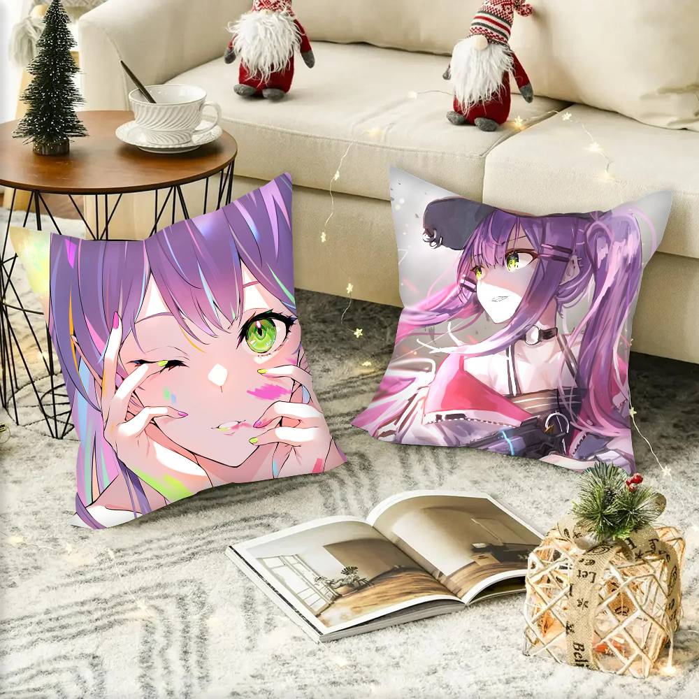 Anime Girl Tokoyami Towa Pillow Case Square Pillow Bedroom Sofa Leisure Comfort Cushion Car Home Decoration