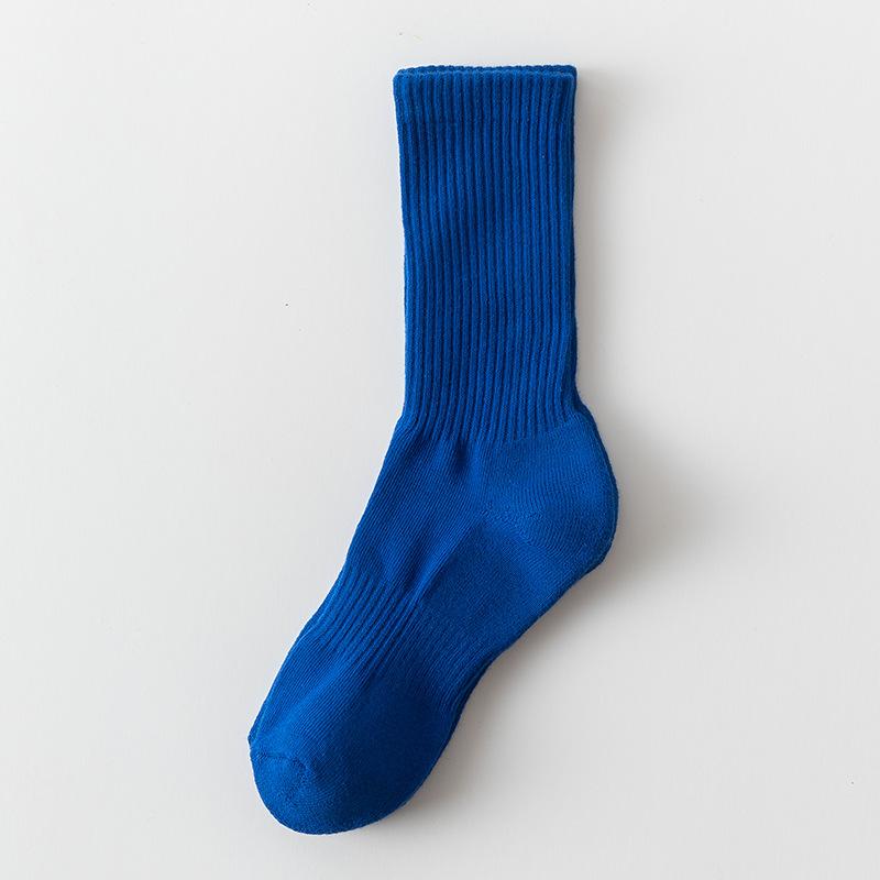 Women's Autumn and Winter Warm Leg Warmers Solid Color High Rubber Band Sports Long Cotton Socks